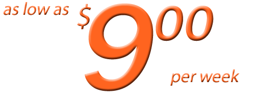 from $9.00 /week